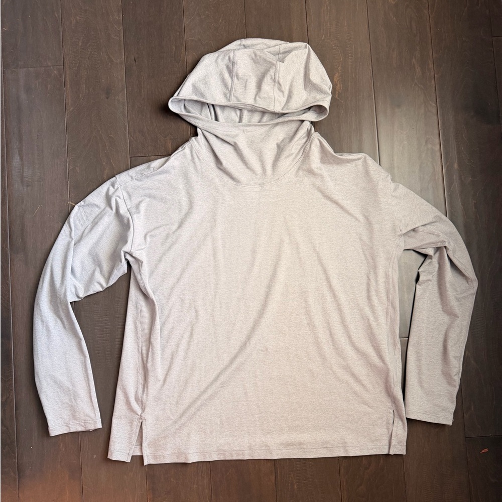 Athleta Light Gray Lightweight Hoodi